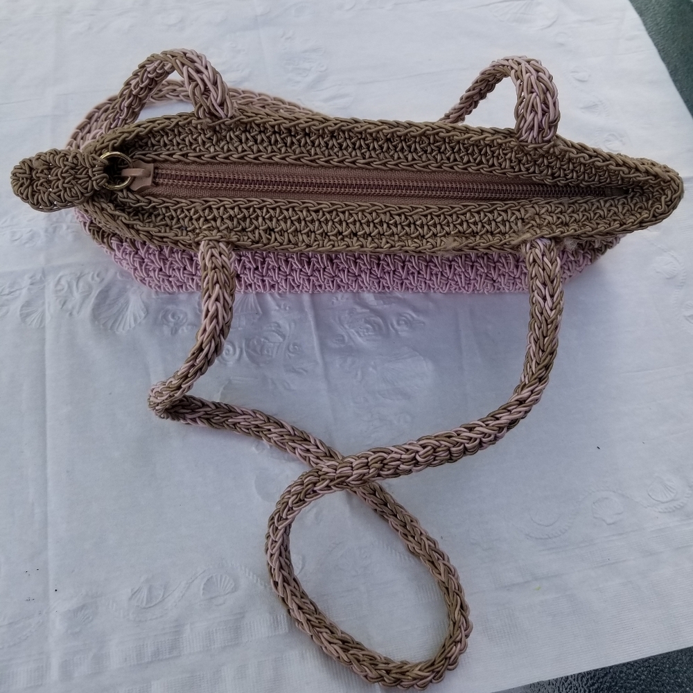 Liz Claiborne Brown and Lavender Woven Bag - Picture 8 of 12
